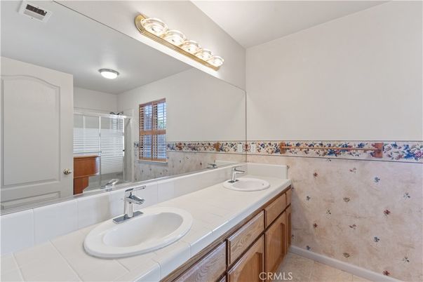 Bathroom, Dual Sink Vanities, Interior, Tile Countertops