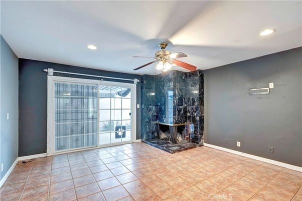 Empty room, Fireplace, Interior, Recessed Lighting
