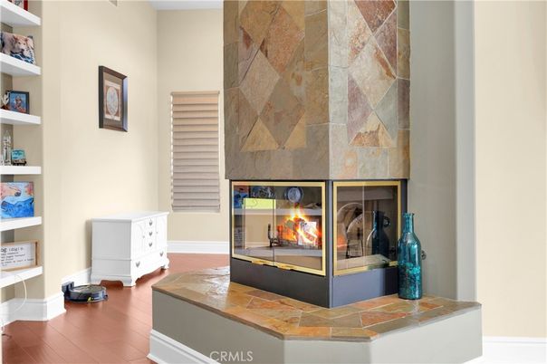 Fireplace, Interior, Wood Texture Flooring
