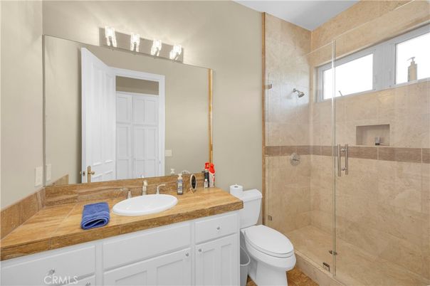 Bathroom, Glass Shower, Interior, Tile Countertops