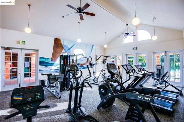 Fitness Equipment, Gym, Interior, Pendant Lights