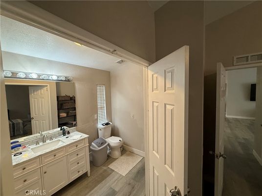 Bathroom, Dual Sink Vanities, Interior, Wood Texture Flooring