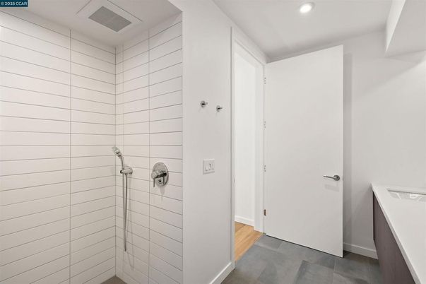 Bathroom, Interior, Recessed Lighting, Wood Texture Flooring