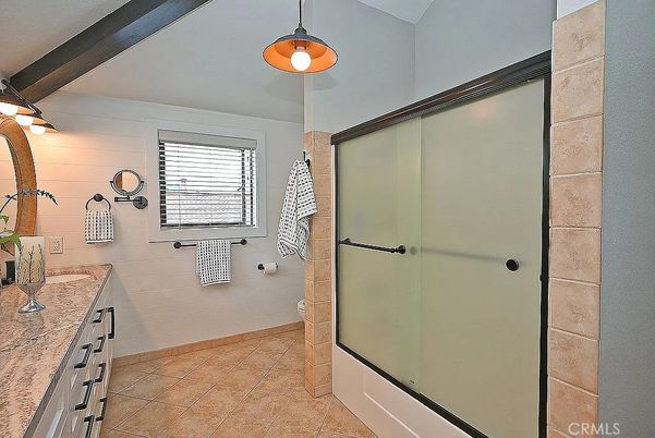 Bathroom, Glass Shower, Interior, Pendant Lights
