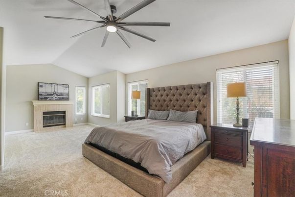 Bedroom, Fireplace, Interior
