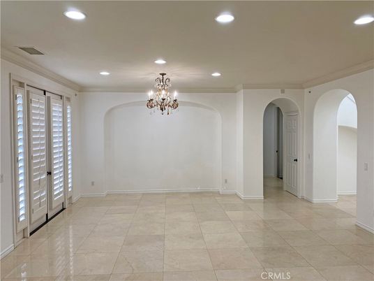 Chandelier, Empty room, Interior, Recessed Lighting