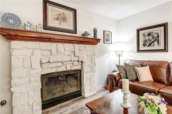 Fireplace, Interior, Stone Walls, Wood Texture Flooring
