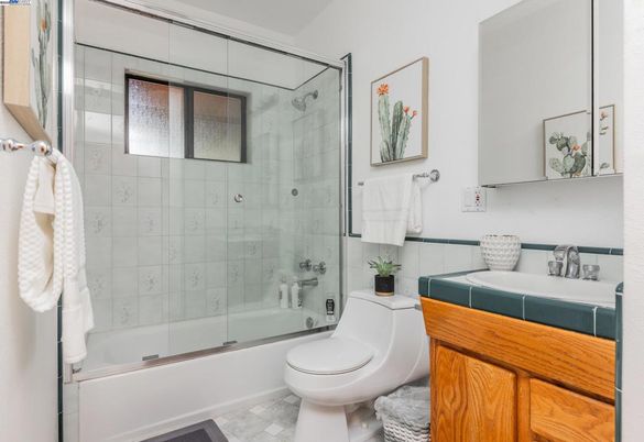 Bathroom, Glass Shower, Interior, Tile Countertops