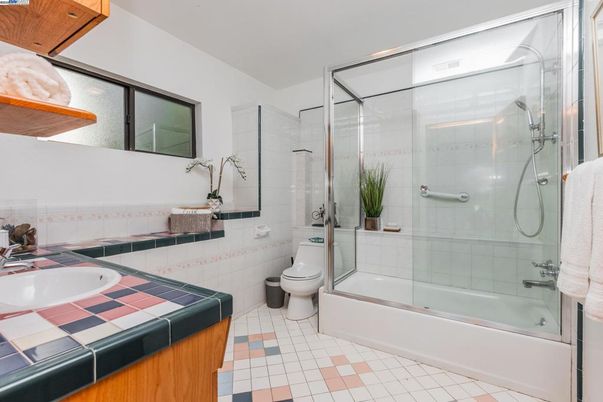 Bathroom, Glass Shower, Interior, Tile Countertops