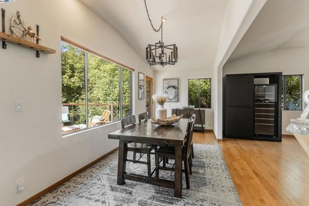 Chandelier, Dining room, Interior, Pendant Lights, Wood Texture Flooring