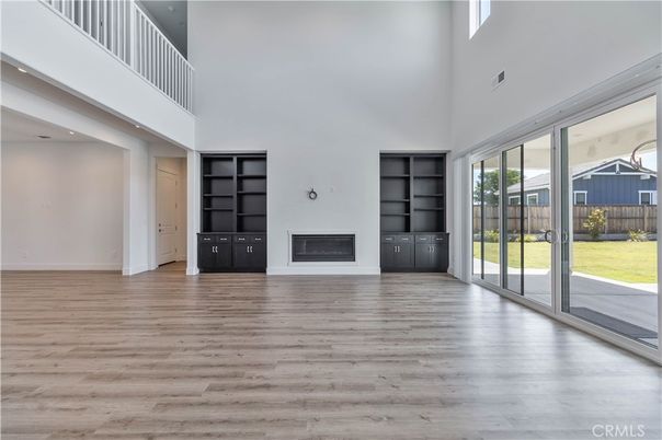 Empty room, Fireplace, Interior, Wood Texture Flooring