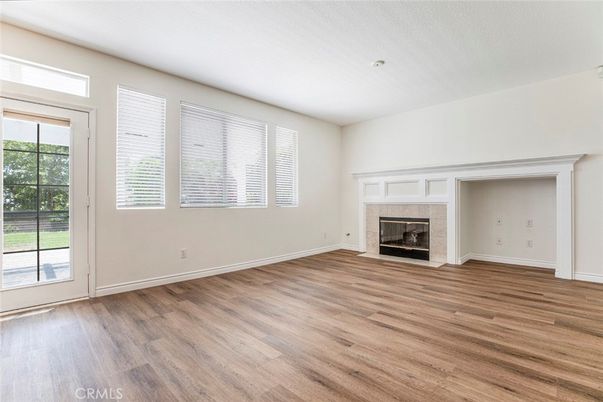Empty room, Fireplace, Interior, Wood Texture Flooring