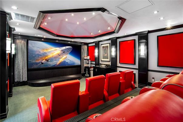 Home Theatre Room, Interior, Projection Screen, Recessed Lighting, Theatre Room