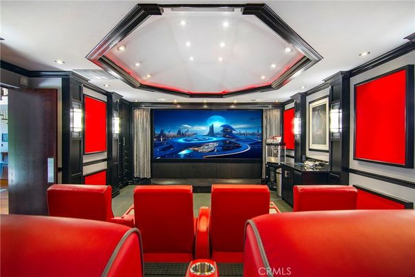 Home Theatre Room, Interior, Projection Screen, Recessed Lighting, Theatre Room