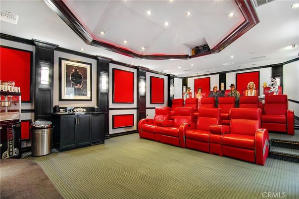 Home Theatre Room, Interior, Projection Screen, Recessed Lighting, Theatre Room
