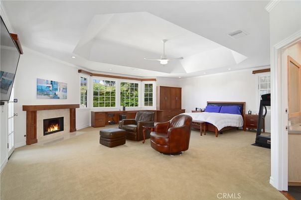 Bedroom, Fireplace, Interior, Recessed Lighting