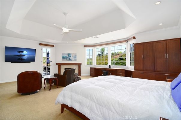 Bedroom, Fireplace, Interior, Recessed Lighting