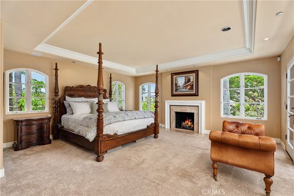 Bedroom, Fireplace, Interior, Recessed Lighting