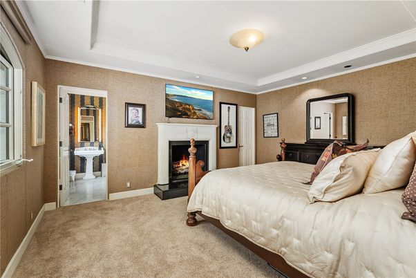 Bedroom, Fireplace, Interior, Recessed Lighting