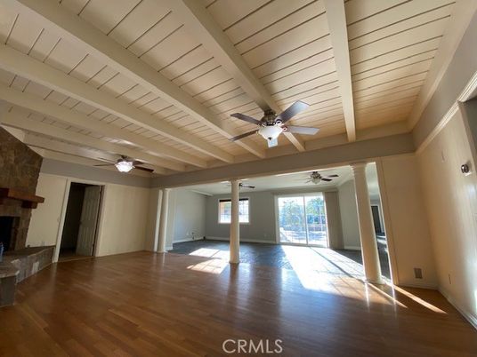 Empty room, Fireplace, Interior, Wood Texture Flooring