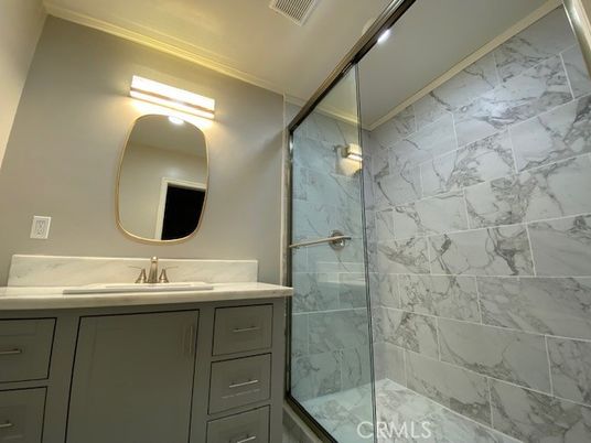 Bathroom, Glass Shower, Interior, Marble, Marble Walls