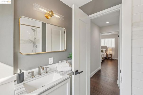 Bathroom, Bedroom, Interior, Recessed Lighting, Wood Texture Flooring