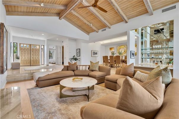 Dining room, Interior, Living room, Recessed Lighting, Wooden Beams, Wooden Ceilings