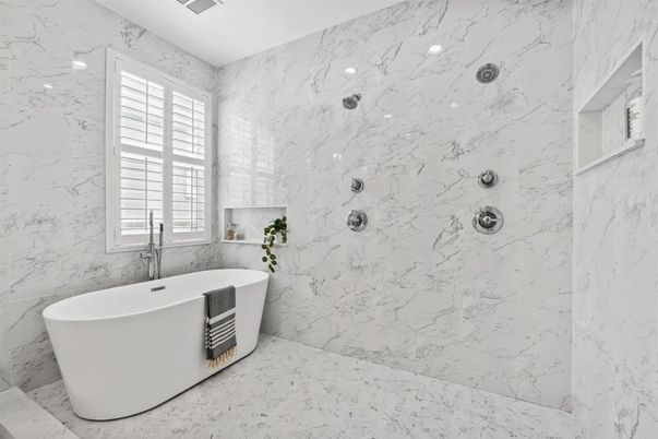 Bathroom, Free Standing Baths, Interior, Marble, Marble Walls