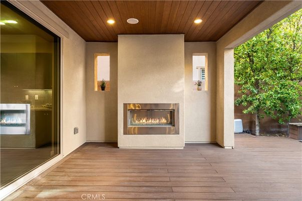 Exterior, Fireplace, Recessed Lighting, Wooden Ceilings