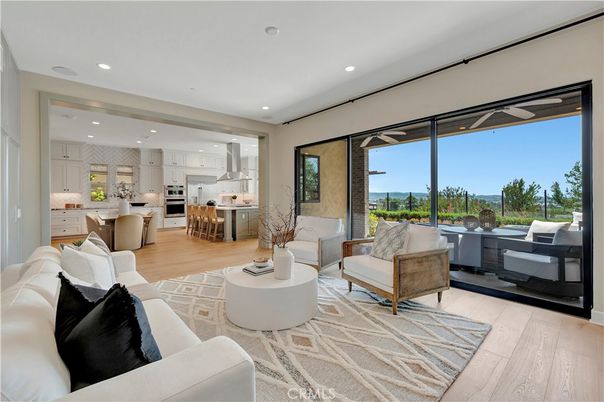 Interior, Kitchen, Living room, Recessed Lighting, Stainless Steel Appliances, Wood Texture Flooring