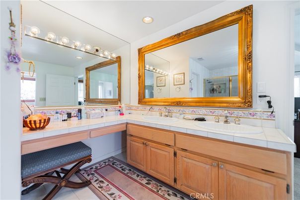 Bathroom, Interior, Recessed Lighting, Tile Countertops