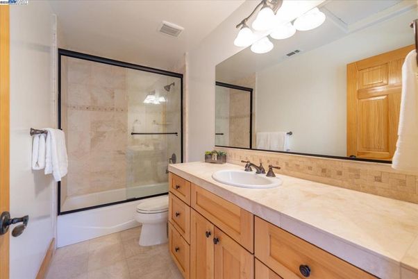 Bathroom, Glass Shower, Interior, Tile Countertops