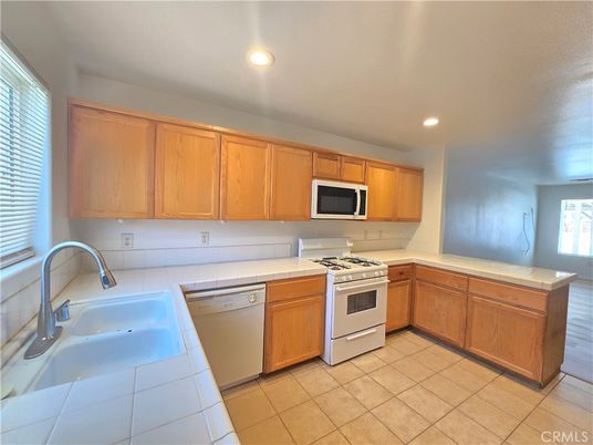 Interior, Kitchen, Recessed Lighting, Tile Countertops