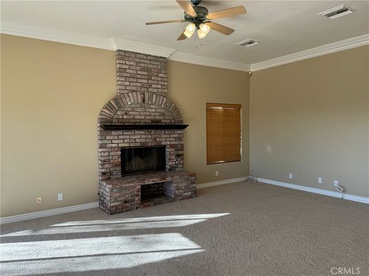 Empty room, Fireplace, Interior