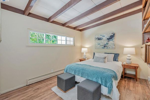 Bedroom, Interior, Wooden Beams, Wood Texture Flooring