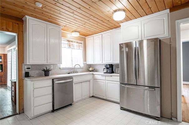 Interior, Kitchen, Stainless Steel Appliances, Wooden Ceilings