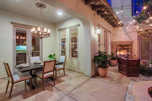 Chandelier, Dining room, Fireplace, Interior, Living room, Recessed Lighting