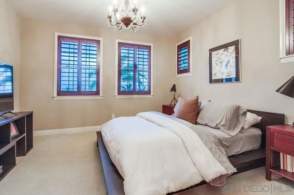 Bedroom, Chandelier, Interior
