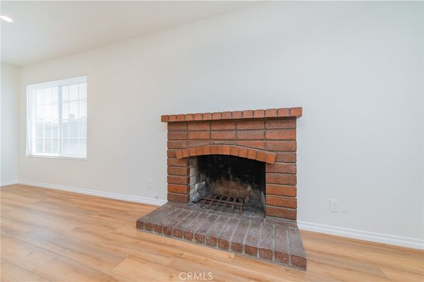Fireplace, Interior, Recessed Lighting, Wood Texture Flooring