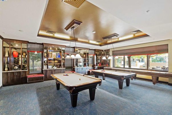 Billiard Table, Game Room, Interior, Pendant Lights, Recessed Lighting