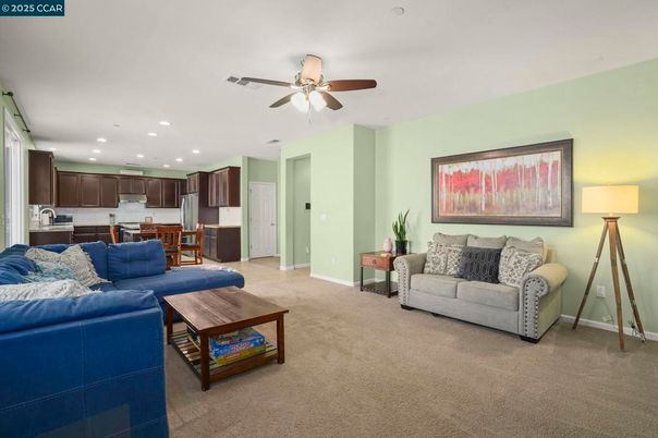 Dining room, Interior, Kitchen, Living room, Recessed Lighting, Stainless Steel Appliances