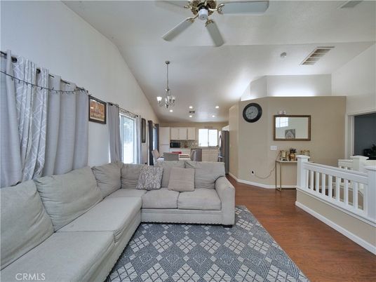 Chandelier, Interior, Kitchen, Living room, Pendant Lights, Recessed Lighting, Wood Texture Flooring