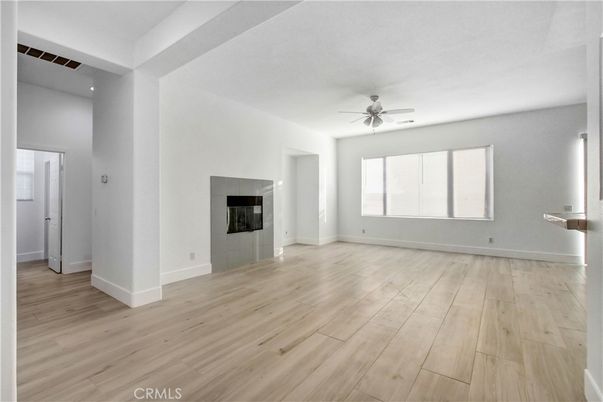 Empty room, Fireplace, Interior, Wood Texture Flooring