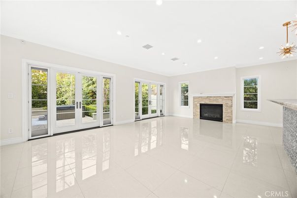 Empty room, Fireplace, Interior, Recessed Lighting