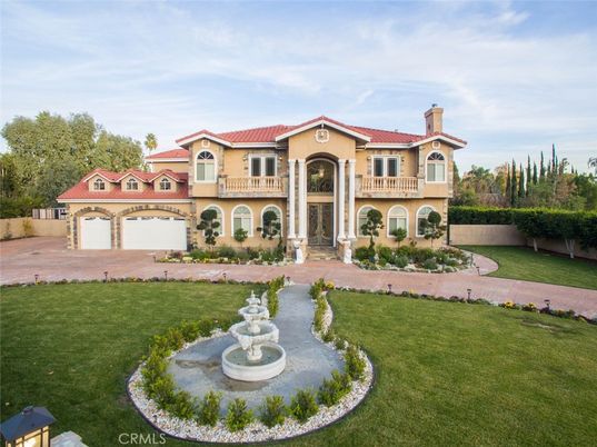 Attached, Backyard, Exterior, Facade, Mediterranean