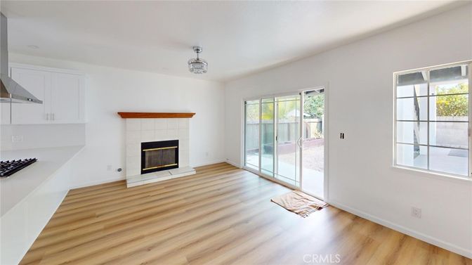 Empty room, Fireplace, Interior, Wood Texture Flooring