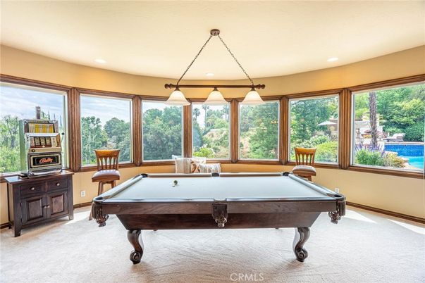Billiard Table, Game Room, Interior, Pendant Lights, Recessed Lighting