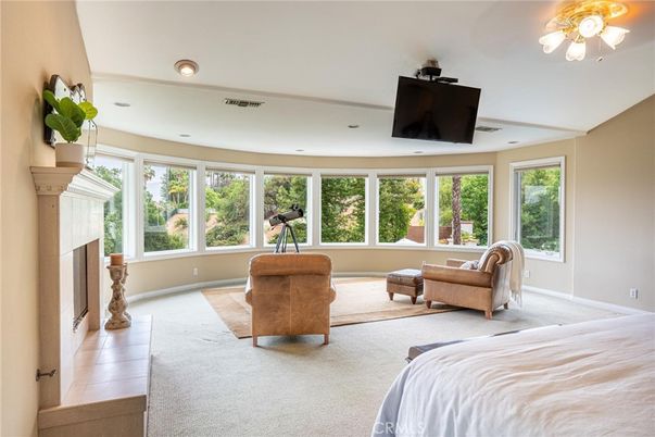 Bedroom, Fireplace, Interior, Recessed Lighting
