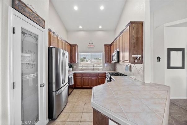 Interior, Kitchen, Recessed Lighting, Tile Countertops