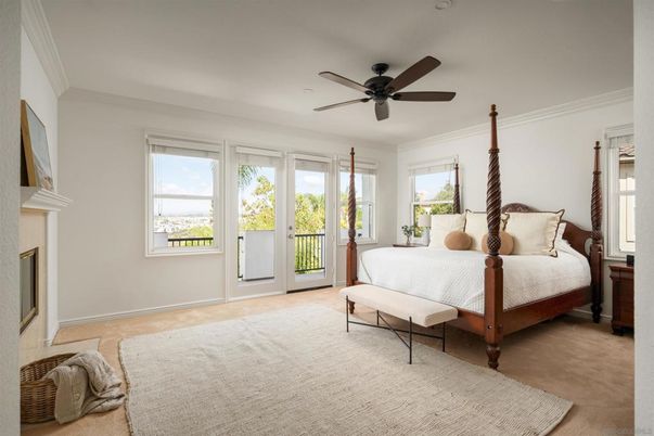 Bedroom, Fireplace, Interior